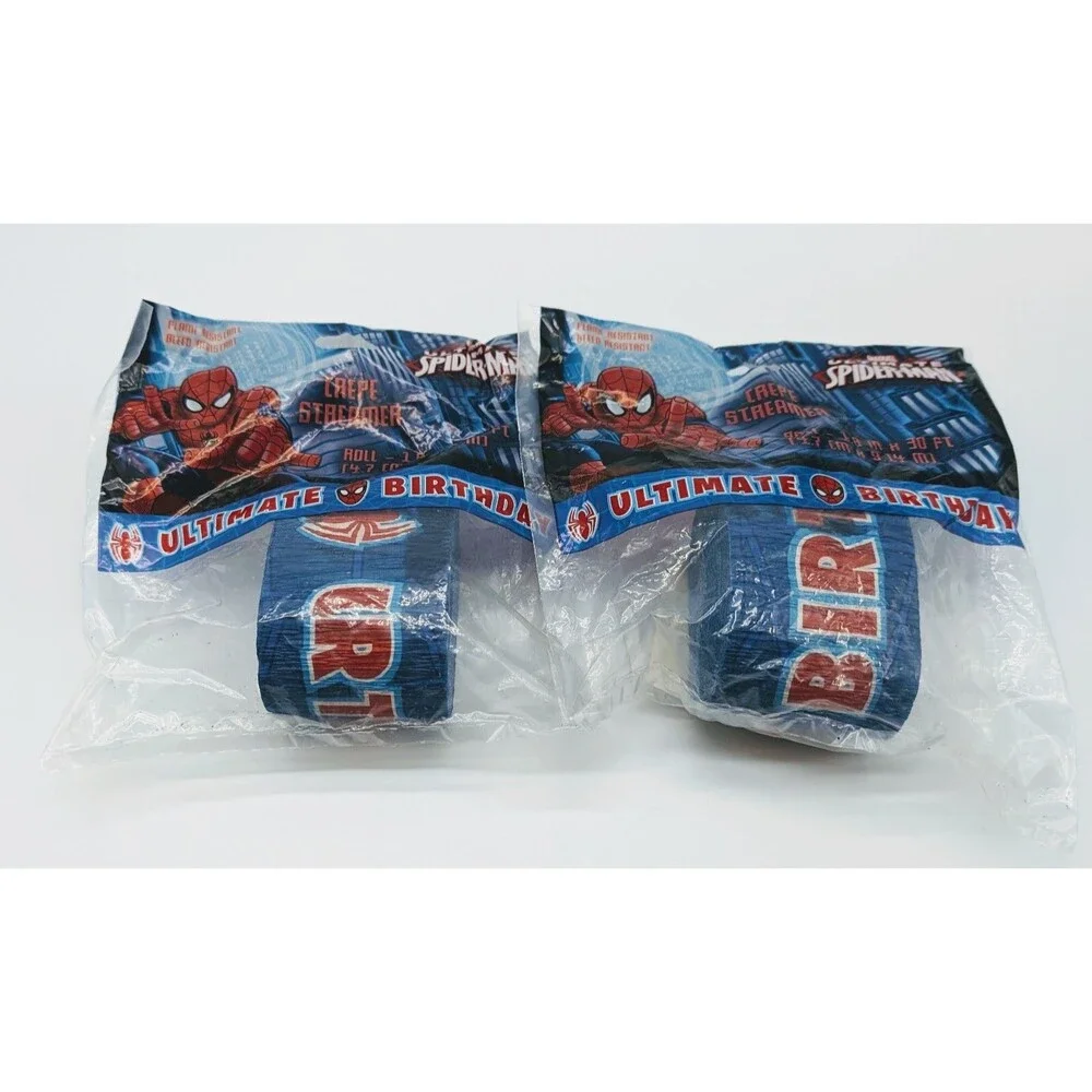 Marvel Spiderman Birthday Party Decorations Plates Napkins Treat Bags Streamers
